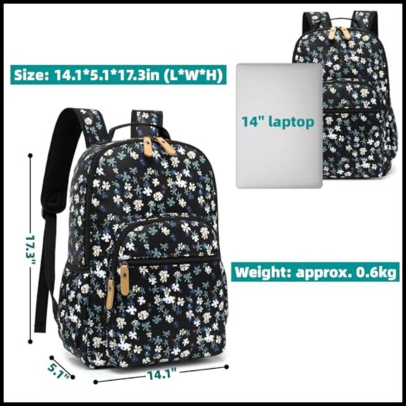 Galaxy Print Laptop Backpack Water Resistant Polyester Adjustable Straps Travel main image 5